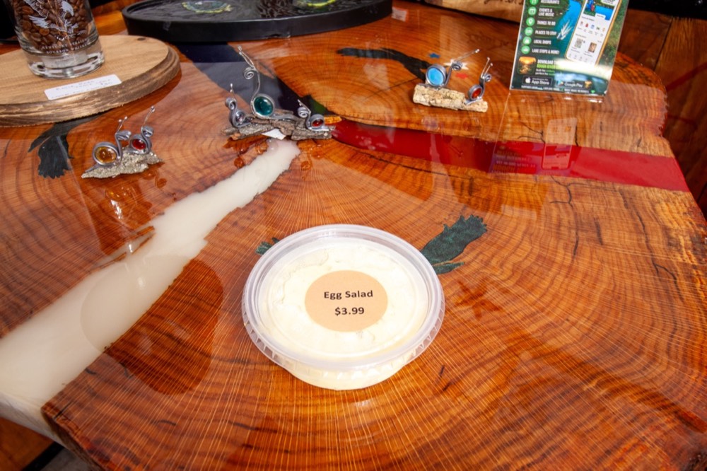 A tub of house-made egg salad